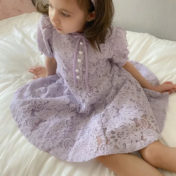 Emily Lace Dress Child Size 11 years ( Fits age 9-11 depending on child)
